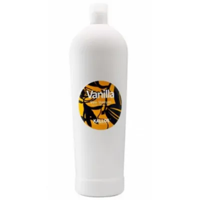 Obrázok produktu pre Kallos Vanilla Shine Shampoo, 1000 ml, Šampón, Neprofesionálne, Ženy, Suché vlasy, Vysušené vlasy, Revitalizačný, Lesk