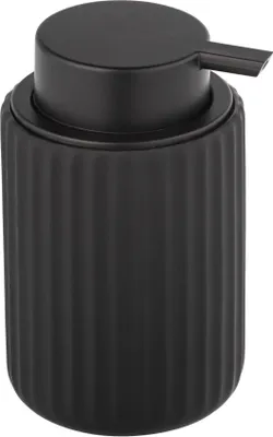 Produktbild von WENKO Keramik Seifen Spender Bad 300 ml Dosierer Flüssigseifenspender Seife Spender BELLUBO Schwarz