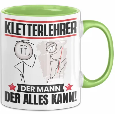 Produktbild von Kletterlehrer Tasse Geschenk für Kletterlehrer Der Mann Der Alles Kann Geschenkidee zum Geburtstag (Grün)