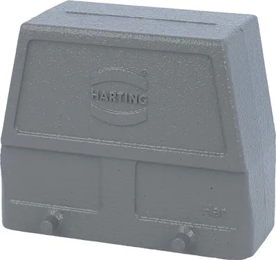 Produktbild von HARTING Han 16B Tüllengehäuse hoch, 1xM40 seitlicher Kabelabgang, für 2 Bügel (am Unterteil) Verschraubung M40