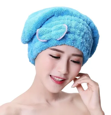 Image de Solidchoice - Coffret de 2 bonnets de séchage capillaire super absorbants pour femmes