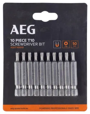 Produktbild von AEG Bits 50 mm T10 10 Stück ASDT105010 TORX