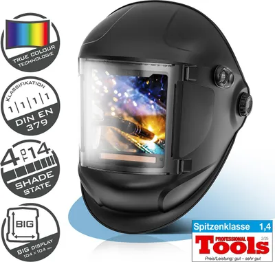 Produktbild von STAHLWERK Automatik-Schweißhelm 3-in-1 TITAN – Schweißerhelm mit True-Colour, autom. Abdunkelung DIN 4-14, Jobspeicher, optische Klasse 1/1/1/1