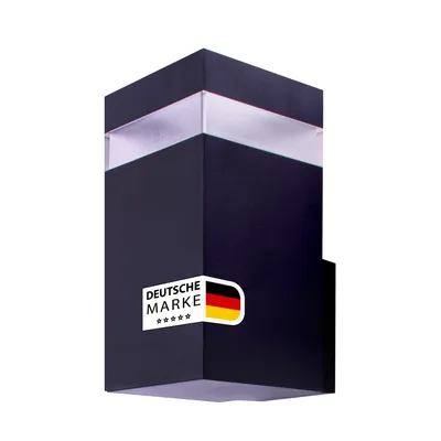 Produktbild von LED Außen-Wandleuchte 1618J – 9W – 680 Lumen – Warmweiß, Neutralweiß, Kaltweiß einstellbar – IP44 – Schwarz