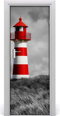 Produktbild von Tulup Türaufkleber 75x205 cm Dekorative Aufkleber Selbstklebend Wasserdichte Tapete Abnehmbar Schlafzimmer Wohnzimmer Wohnkultur - Selbstklebende Leuchtturm