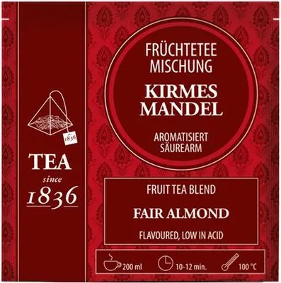 Produktbild von Früchteteemischung Kirmesmandel aromatisiert 50 Pyramidenbeutel im Sachet à 4 g