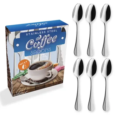 Productafbeelding van Set van 6 koffielepels van roestvrij staal 18/10