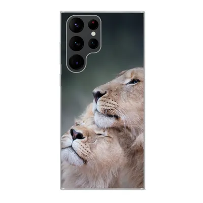 Produktbild von MuchoWow® Handyhülle Schutzhülle Hülle für Samsung Galaxy S22 Ultra Löwe - Wilde Tiere - Big Five Silikon Softcase Handy Hülle - Abbildung
