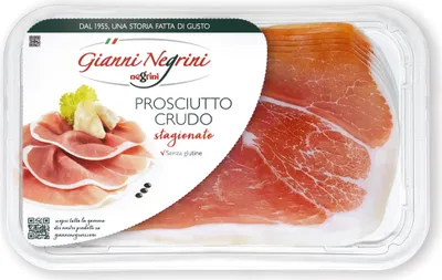 Zdjęcie produktu dla Prosciutto Crudo stagionato szynka w plastrach 80g - Gianni Negrini