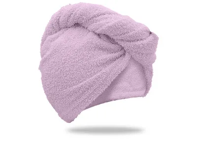 Produktbild von Schnelltrocknender Frottee-Haarturban, lila-flieder