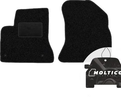 Produktbild von moto-MOLTICO Vorne Fußmatten Auto Velours Autoteppiche Schwarz Automatten Set 2-teilig passend für Citroen C4 Picasso I 2006-2012