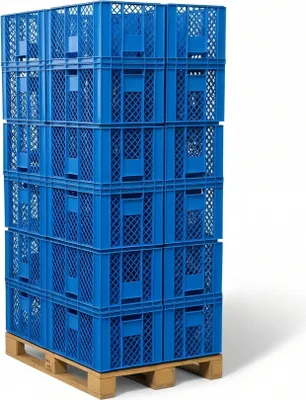 Produktbild von 36 Stück Bäckerkisten / Brotkisten 600 x 400 x 320 mm in blau