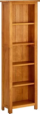 Image de Maison Exclusive - Bibliothèque 5 étagères 45 x 22 x 140 cm en chêne massif