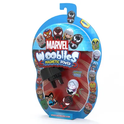 Produktbild von Wooblies Marvel 3 magnetische Figuren + Werfer WBM011 (Figuren)