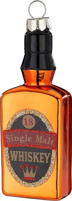 Produktbild von Christbaumschmuck Whiskyflasche Figur 11,5cm Glas Braun