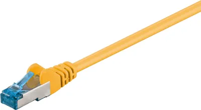 Produktbild von Goobay CAT 6A Patchkabel, S/FTP (PiMF), Gelb, 0,25 m, LSZH halogenfrei, Kupfer