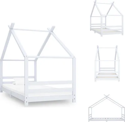 Obrázok produktu pre vidaXL Rám detskej postele biely z borovicového masívu 90x200 cm - Detské postele