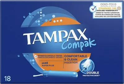 Obrázek produktu pro Tampony Tampax Compak Super Plus - 18 kusů