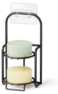 Produktbild von SpaceAid 2-stöckiger Shampoo-Stangenhalter für Dusche, selbstentleerender Seifen