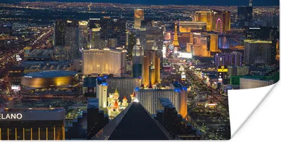 Produktbild von MuchoWow® Poster Stadt - Las Vegas - Nacht 40x20 cm - Poster für die Wand - Poster Schlafzimmer