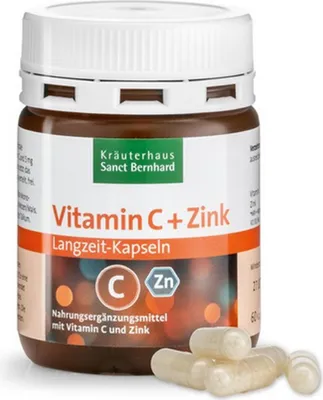 Produktbild von Sanct Bernhard Vitamin C + Zink Langzeit-Kapseln 60 Stück
