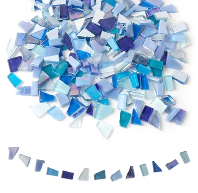 Produktbild von Glasmozaiksteine 1 kg - Kristallglas mit glänzendem Effekt - Mosaik Glasfliesen