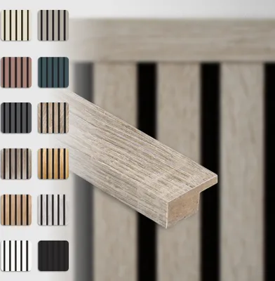 Produktbild von HEXIM Abschlussleiste 137,5x2,7cm passend für unsere Akustikpaneele - flexible Lamellenwand Holz MDF Wandpanelee Lamellenverkleidung Wandverkleidung (1 Abschlussleiste Sonoma Oak - APAH06)