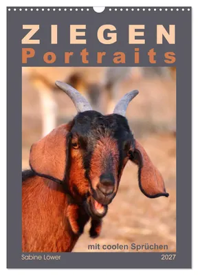Produktbild von Ziegenportraits (Wandkalender 2027 DIN A3 hoch), CALVENDO Monatskalender