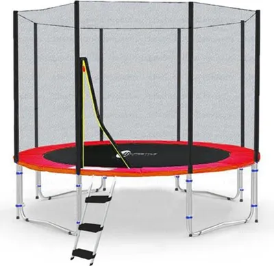 Produktbild von LifeStyle Classico Trampolin mit Netz außen - LS-C305-R - Ø 305cm - Rot