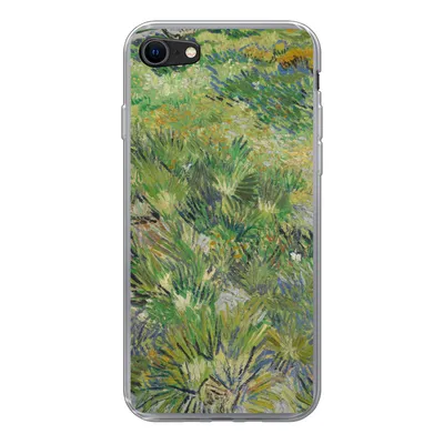 Produktbild von MuchoWow® Handyhülle Schutzhülle Hülle für iPhone 8 Grasige Wiese mit Blumen und Schmetterlingen - Vincent van Gogh Silikon Softcase Handy Hülle - Schutzhaube