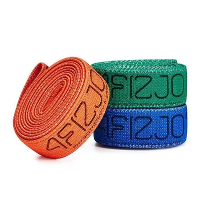 Produktbild von 4FIZJO Material Fitnessbänder Set, 3-teilig, 210x3,5x0,2 cm, Widerstand 1-20 kg