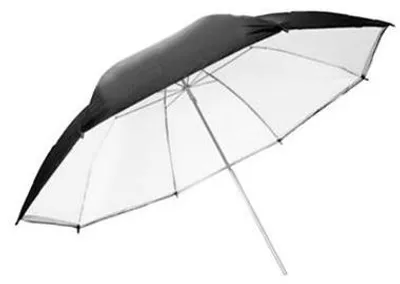 Imagen del producto de Paraguas difusor Falcon Eyes Flitsparaplu Urn-T86TSB1, blanco difuso con revestimiento plateado y , de 216 cm
