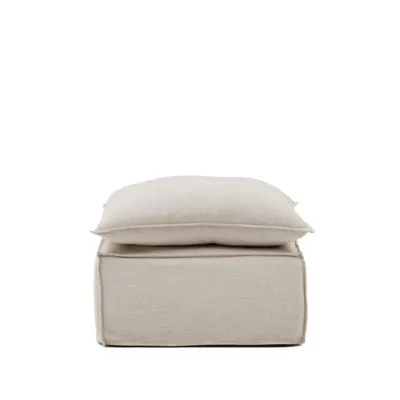 Produktbild von Fußablage Anarela 80 x 51 x 80 cm Leinen Beige