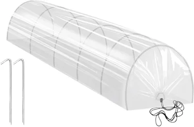 Immagine prodotto di Tunnel Kas - Protezione delle piante - Coltivazione di piantine - Montaggio semplice - 300x45x45 cm - Bianco