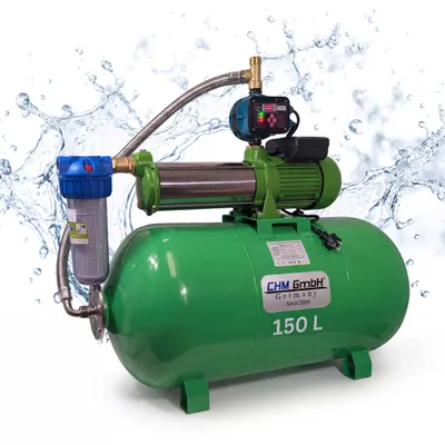 Produktbild von Hauswasserwerk 10 SC 150 L 10 Bar CH18 11 bar 2,2 Kw blauer Filter