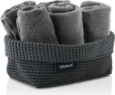 Produktbild von Blomus Häkelkorb TELA anthrazit Large, Körbchen, Ablage, Bad Organizer, Textil, anthrazit, 68885