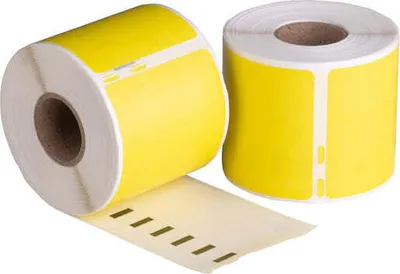 Produktbild von Dymo 99014 Gelbe kompatible Etiketten, 101 mm x 54 mm, 220 Etiketten, permanent