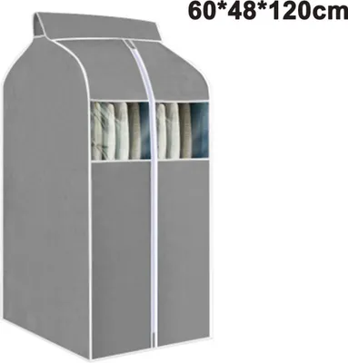 Produktbild von Hängende Kleidertasche Kleidersack Organizer Aufbewahrung mit durchsichtigen PVC-Fenstern Kleiderständerabdeckung Staubdichte Kleiderabdeckung für Anzugmäntel Jacken Kleiderschrank Aufbewahrung