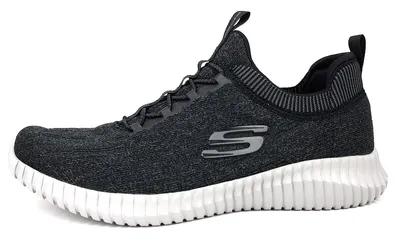 Produktbild von Skechers Elite Flex - Hartnell, Männlich, Erwachsener, Modische Sneakers, Schwarz, Grau, Muster, Schnürverschluss