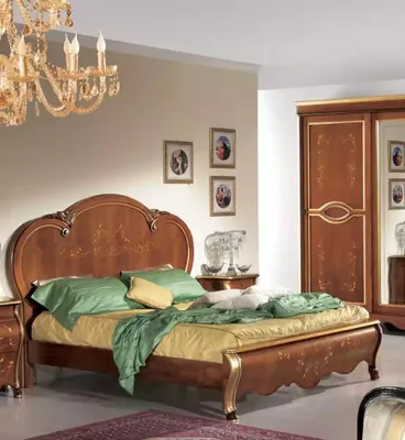 Produktbild von Bett Polster Klassische Doppelbett  Holz Hotel Betten Schlafzimmer Polster