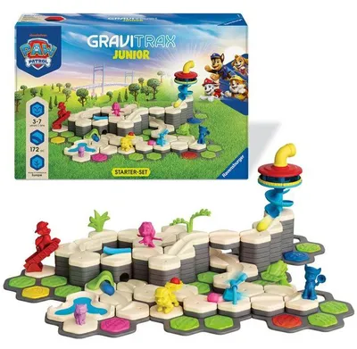 Image de Ravensburger GraviTrax Junior XXL-Starter Set Pat Patrouille, Circuit de billes, Jeu de construction, +170 pièces, Dès 3 ans