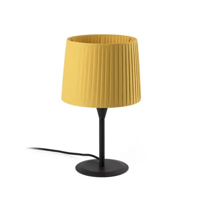 Produktbild von SAMBA Tischlampe schwarz/Polyesterseide gelb 64311-39