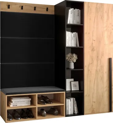 Produktbild von Garderobe MIRO Set 1 mit gepolsterten Paneelen Industrial Design