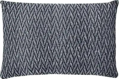 Image de Coussin ethnique motif chevron blanc et noir 60x40
