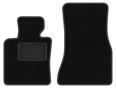 Image de Tapis de sol avant velours sur-mesure pour BMW 6 G32 GT (2017-, Gran Turismo) noir, jeu 2 pièces, fixations - STANDRAD