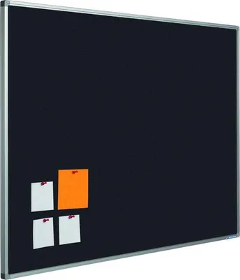 Obrázek produktu pro Černá nástěnka, profil 16 mm, 120 × 180 cm