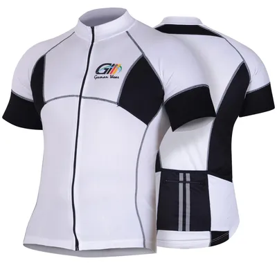 Produktbild von Trikot Radtrikot Fahrradtrikot Fahrrad Radler-Trikot Shirt Jersey Schwarz/Weiß, Größe:46/XS