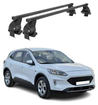 Produktbild von Menabo Dachträger Grundtäger für Ford Kuga mk3 2019-2025 50kg Stahl Schwarz 2x, KI-generiertes Bild