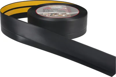 Produktbild von ProfiPVC Weichsockelleiste PVC 50x20mm 10 Meter selbstklebende Bodenleiste Knickleiste weiche Sockelleiste, Schwarz