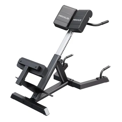 Produktbild von MAXXUS® Hyperextension Rückentrainer, bis 150 kg, mit Griffen | Gepolsterte Beinfixierung, verstellbar Oberschenkelauflagen, bis Schuhgröße 47